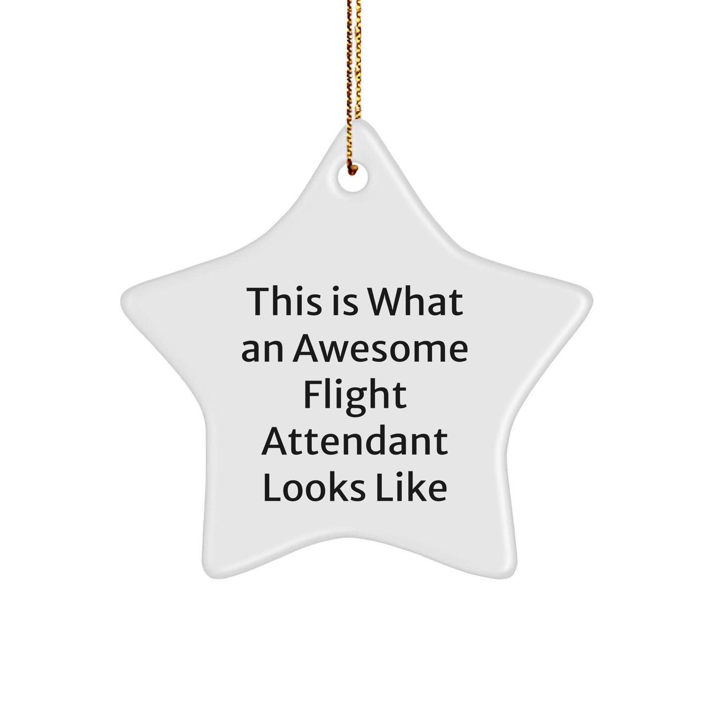 Flight Attendant Gifts from Friends, Star Ornament Funny Quote Christmas Decorations, This Is What An Awesome Flight Attendant Looks Like Inspirational Motivational - Image 1
