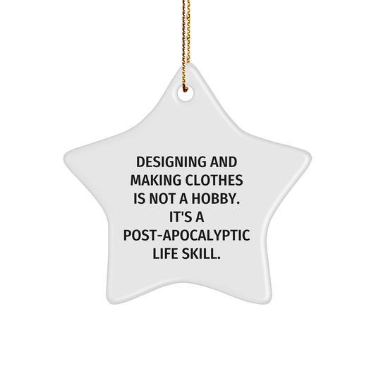 Designing and Making Clothes Gifts for Friends, Family, or Coworkers - Funny Star Ornament for Christmas Decorations from Designing and Making Clothes Enthusiasts - Image 1