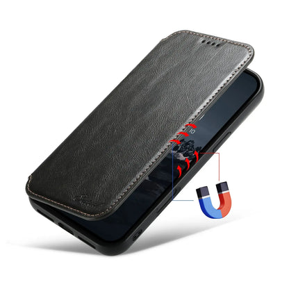 SUTENI Wireless Charging PU Leather Card Holder Stand Wallet Magnet Flip Cover Phone Case For iPhone 16 Pro Max 15 Plus 14 13 12 Cheeky Fantail Finds
