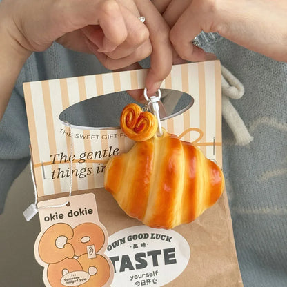 3D Croissant Bread Suitable For Airpods Protective Cover Airpods Pro Headphone Cover Airpods 2 Wireless Bluetooth Airpods 3