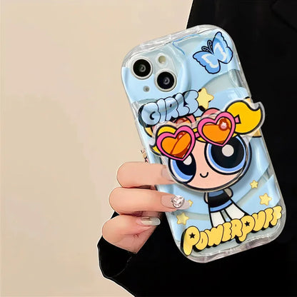 The Powerpuff Girl Cartoon Phone Case For Iphone 15 Pro Max 16 Pro Max Transparent Cute Design Anime Mobile Phone Case Girl Gift