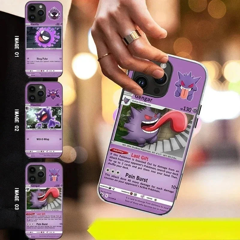 Cartoon Cute P-Pokemon Charizard Blastoise Venusaur 3D illusion Phone Case For iPhone 16 15 14 13 12 11 17 Pro Max 16 Plus Cover