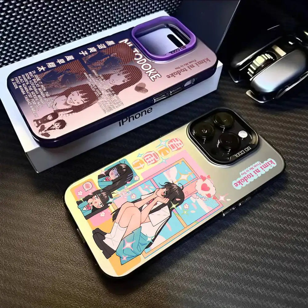 K-Kimi Ni T-Todoke Anime Phone Case For IPhone 16 15 14 13 12 11 Pro Max Black Purple Matte Laser Metallic Aurora Funda