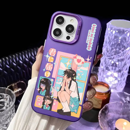 K-Kimi Ni T-Todoke Anime Phone Case For IPhone 16 15 14 13 12 11 Pro Max Black Purple Matte Laser Metallic Aurora Funda
