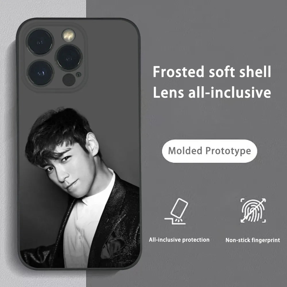 K-Pop TOP C-Choi S-Seung Hyun Phone Case For iPhone 16 15 14 13 Pro Max Plus Mini Frosted Soft Shell Funda