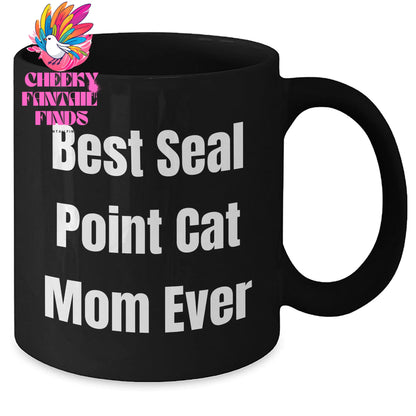 Seal Point Cat Mom Ever Best Seal Point Cat Mom Ever Black Coffee Mug Gift for Seal Point Cat Lovers - Additional