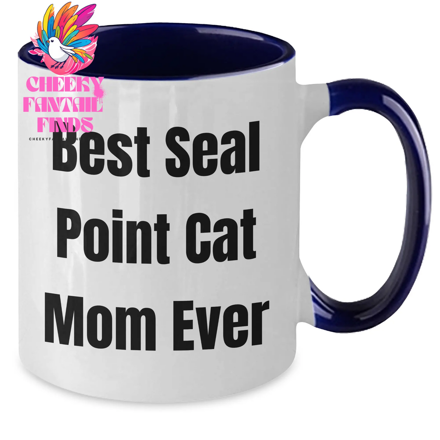 Seal Point Cat Mom's Best Gift for Father's Day Two Tone Coffee Mug, Funny Quote - Gifts from Mom to Dad - Additional
