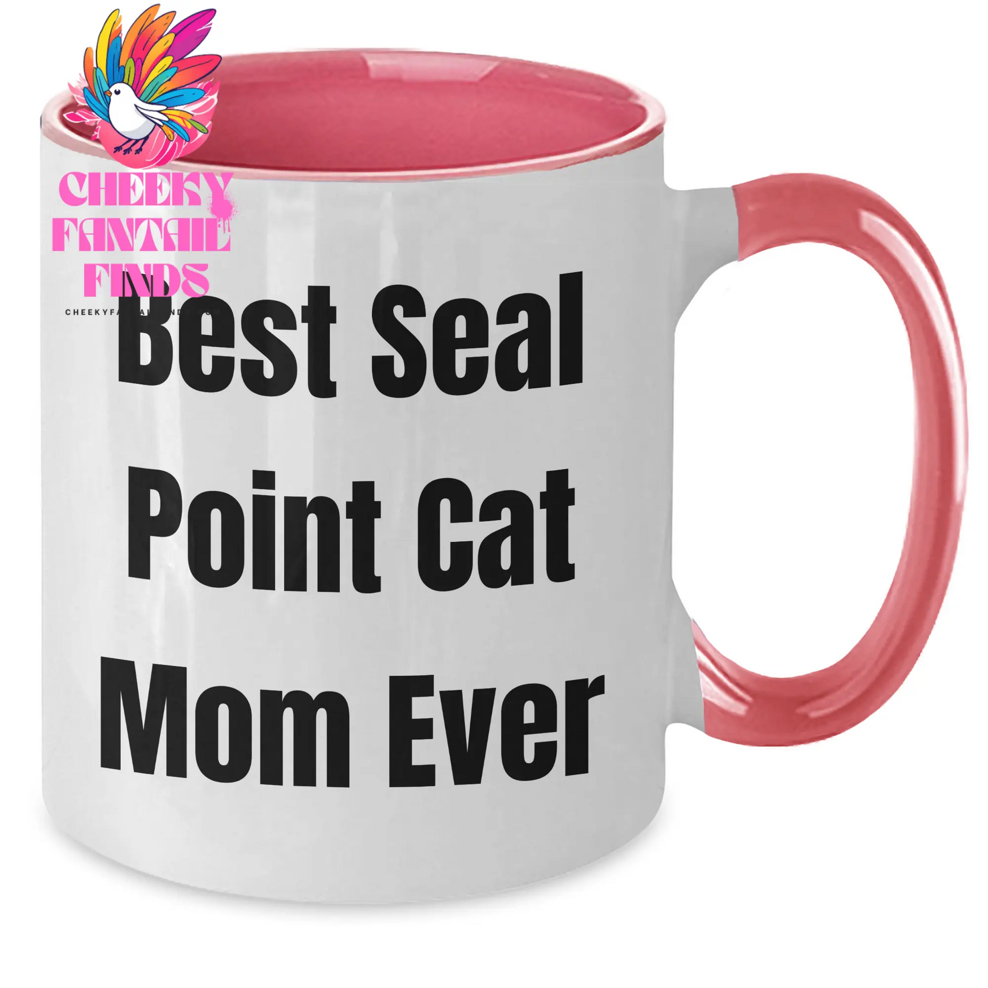 Seal Point Cat Mom's Best Gift for Father's Day Two Tone Coffee Mug, Funny Quote - Gifts from Mom to Dad - Additional