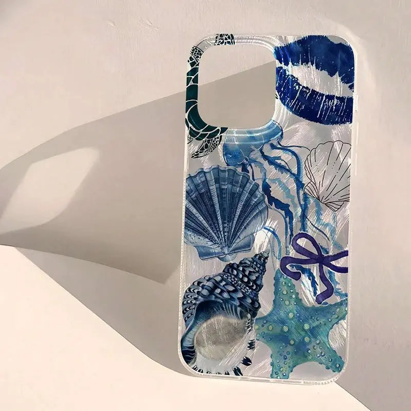 Seaside Scenery Wave Beach Pattern Phone CaseFor iPhone 15 16 14 13 12 11 Pro Max XS XR Max 7 8 16 Plus SE 2022 Shockproof Cover Cheeky Fantail Finds