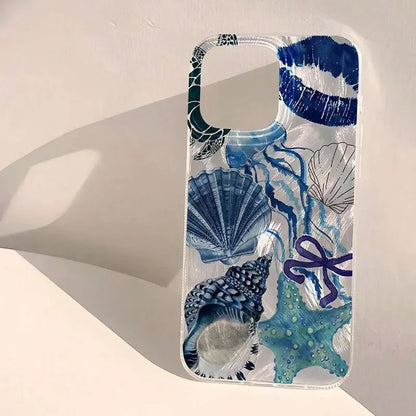 Seaside Scenery Wave Beach Pattern Phone CaseFor iPhone 15 16 14 13 12 11 Pro Max XS XR Max 7 8 16 Plus SE 2022 Shockproof Cover Cheeky Fantail Finds