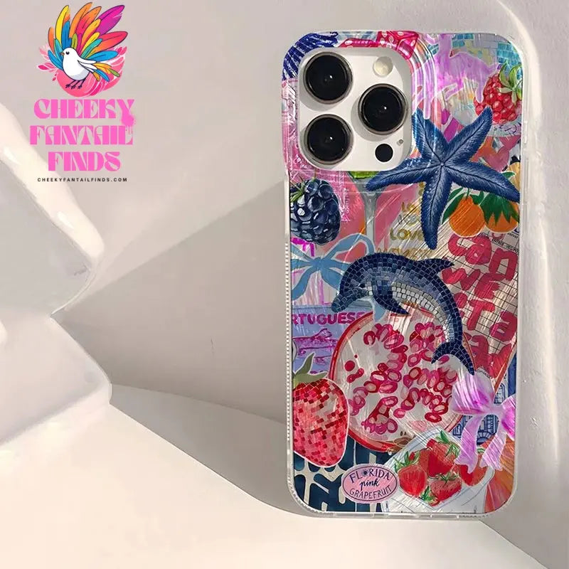 Seaside Scenery Wave Beach Pattern Phone CaseFor iPhone 15 16 14 13 12 11 Pro Max XS XR Max 7 8 16 Plus SE 2022 Shockproof Cover Cheeky Fantail Finds