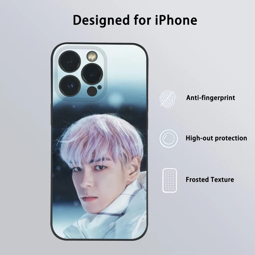 K-Pop TOP C-Choi S-Seung Hyun Phone Case For iPhone 16 15 14 13 Pro Max Plus Mini Frosted Soft Shell Funda