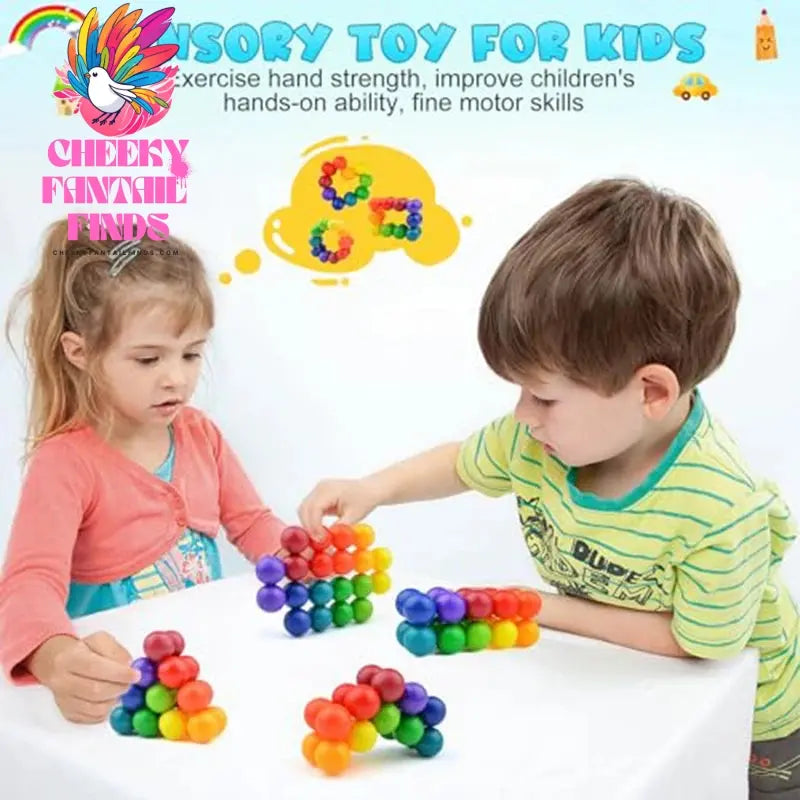 Sensory Fidget Toys DIY 3D Rotating Educational Balls Stress Anxiety Relief ADHD Cool Desk Toy Calm Down Travel Airplane Toys Cheeky Fantail Finds
