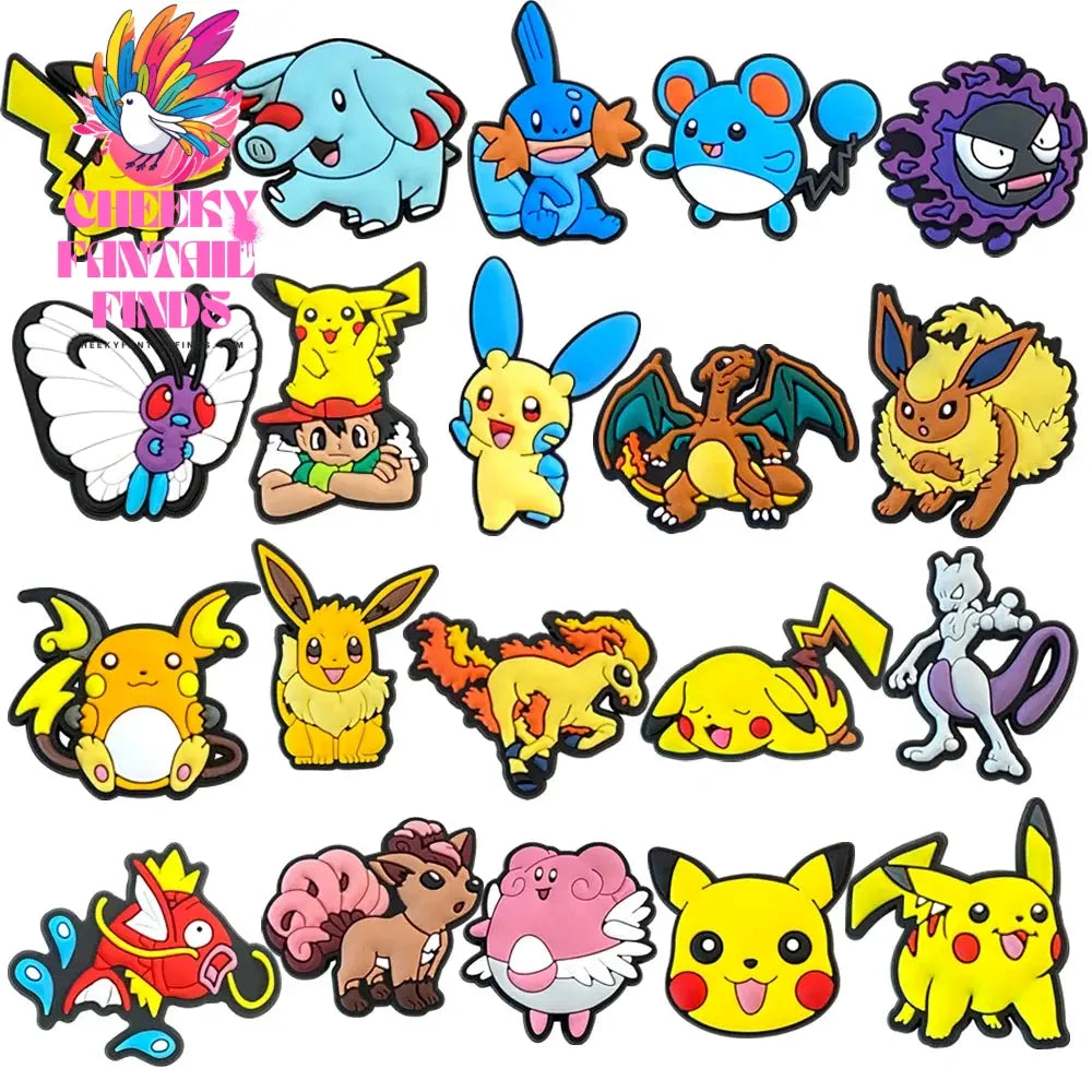 Set Series Shoes Charms PVC Cartoon Mickey Stitch Shoe Accessories Sandals Decoration Buckle Kids Friends Gifts Cheeky Fantail Finds