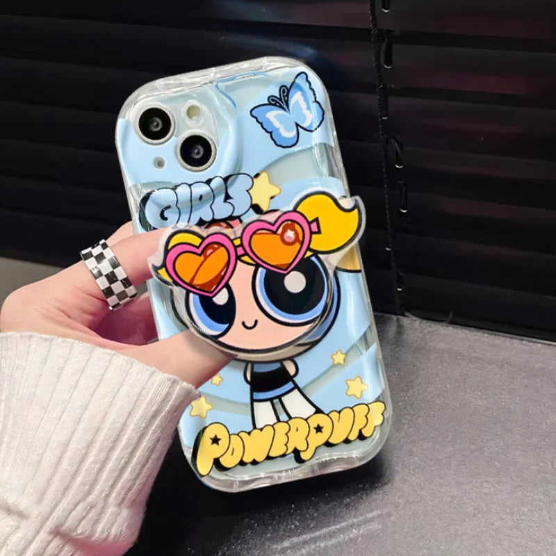 The Powerpuff Girl Cartoon Phone Case For Iphone 15 Pro Max 16 Pro Max Transparent Cute Design Anime Mobile Phone Case Girl Gift