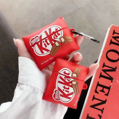 For Airpods 4 Case 2024,Kitkat Chocolate Protective Silicone Earphone Cover For Airpod 4 Case Cover For Girls Boys Funda