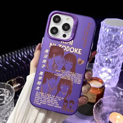 K-Kimi Ni T-Todoke Anime Phone Case For IPhone 16 15 14 13 12 11 Pro Max Black Purple Matte Laser Metallic Aurora Funda
