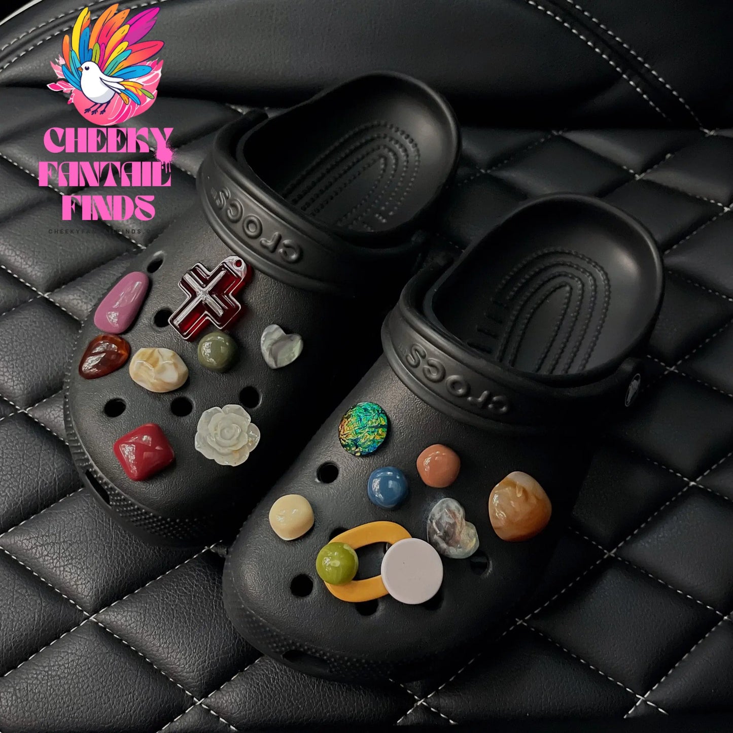Shoe Buckle Cross Rough Stone Accessories Cheeky Fantail Finds