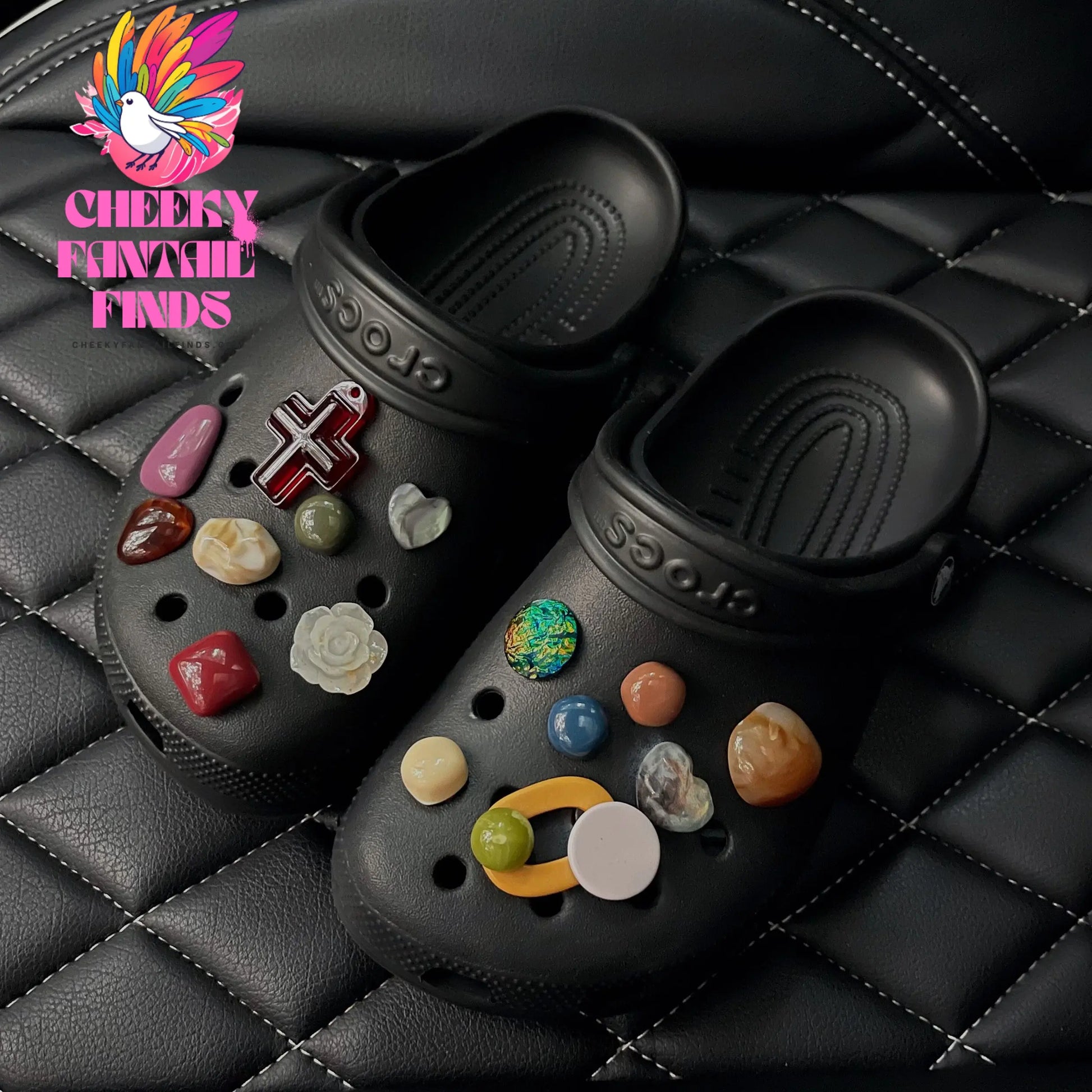 Shoe Buckle Cross Rough Stone Accessories Cheeky Fantail Finds