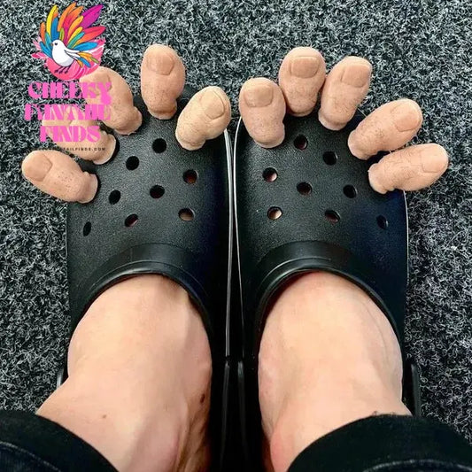 Shoe Charm DIY 3D Creative Big Toe Personality Shoe Decorations Accessories Charms for Clogs Bogg Bag Slides Sandals Cheeky Fantail Finds