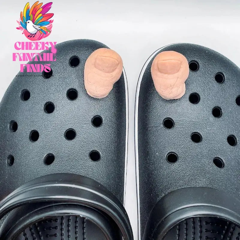 Shoe Charm DIY 3D Creative Big Toe Personality Shoe Decorations Accessories Charms for Clogs Bogg Bag Slides Sandals Cheeky Fantail Finds