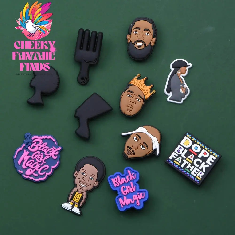 Shoe Charms Black Lives Matter PVC Cartoon Portraits Shoe Accessories for boys girls adults gifts Cheeky Fantail Finds