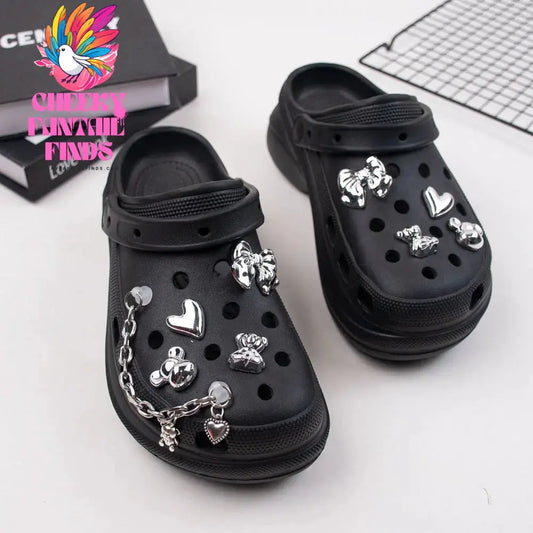 Shoe Charms DIY Acrylic Butterfly Cartoon Bear Decoration Buckle for Hole Shoe Charm Accessories Kids Party Girls Gift Cheeky Fantail Finds