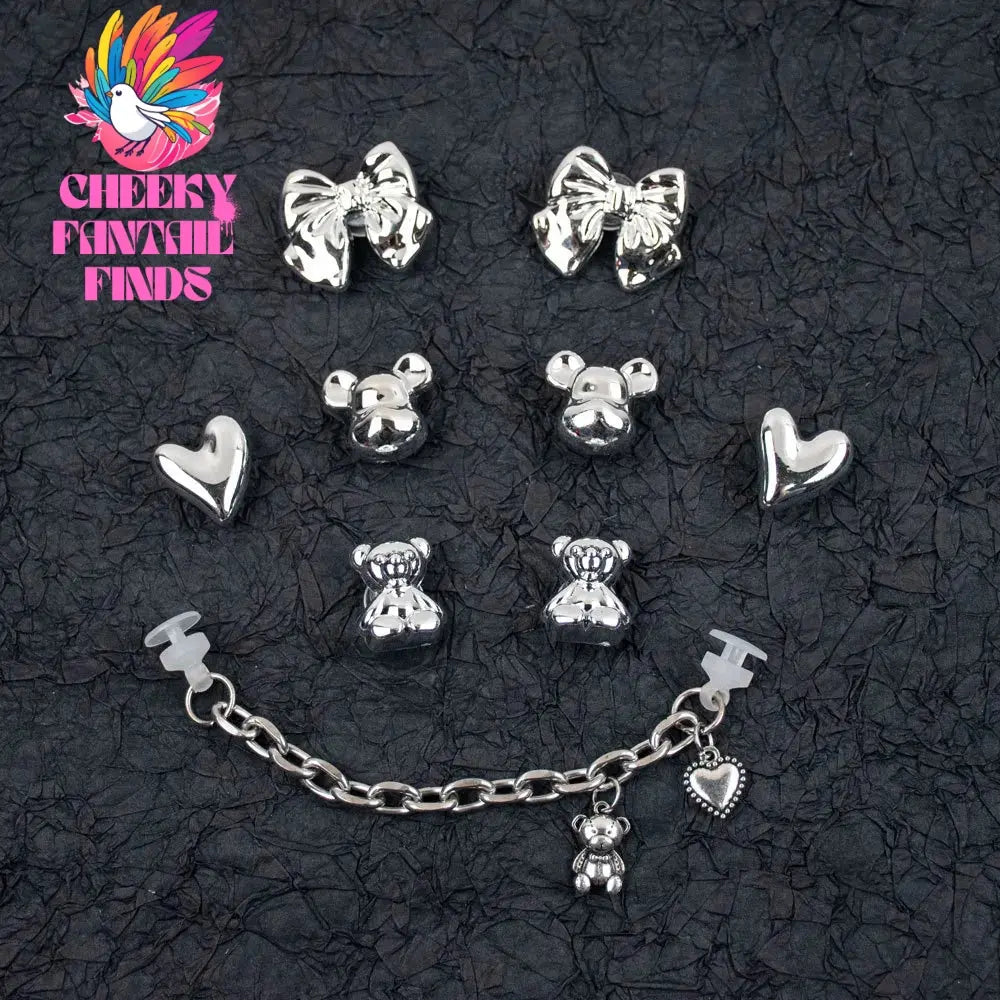 Shoe Charms DIY Acrylic Butterfly Cartoon Bear Decoration Buckle for Hole Shoe Charm Accessories Kids Party Girls Gift Cheeky Fantail Finds