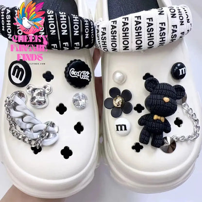 Shoe Charms DIY Cute 3D Bear Chain Detachable Decoration Buckle for Hole Shoe Charm Accessories Kids Party Girls Gift Cheeky Fantail Finds