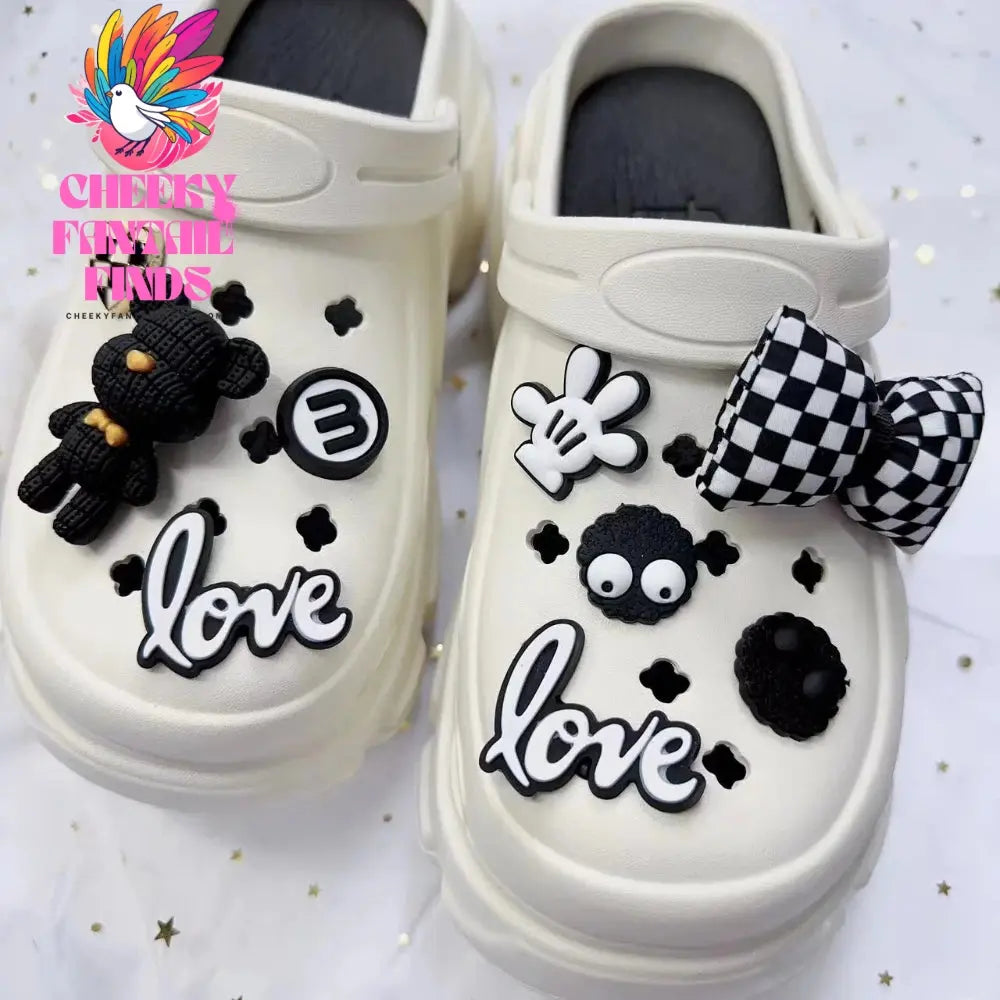Shoe Charms DIY Cute 3D Bear Chain Detachable Decoration Buckle for Hole Shoe Charm Accessories Kids Party Girls Gift Cheeky Fantail Finds