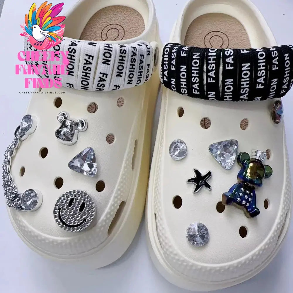 Shoe Charms DIY Cute 3D Bear Chain Detachable Decoration Buckle for Hole Shoe Charm Accessories Kids Party Girls Gift Cheeky Fantail Finds