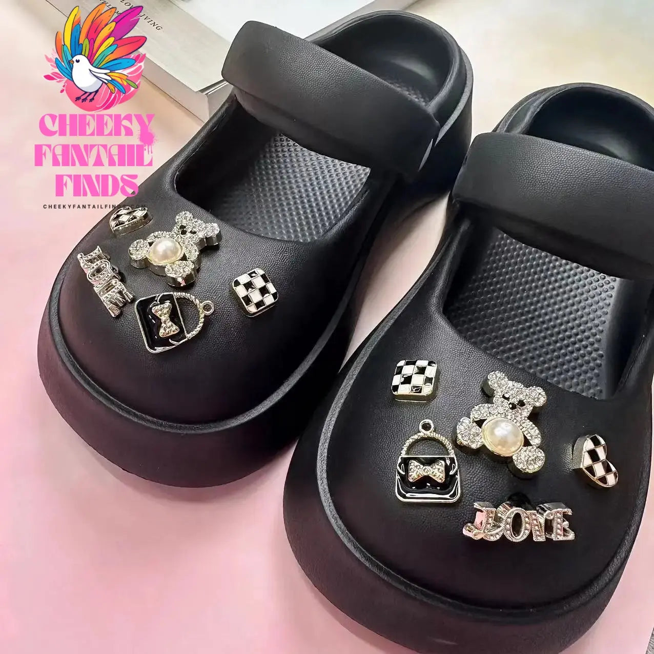 Shoe Charms DIY Cute 3D Bear Chain Detachable Decoration Buckle for Hole Shoe Charm Accessories Kids Party Girls Gift Cheeky Fantail Finds