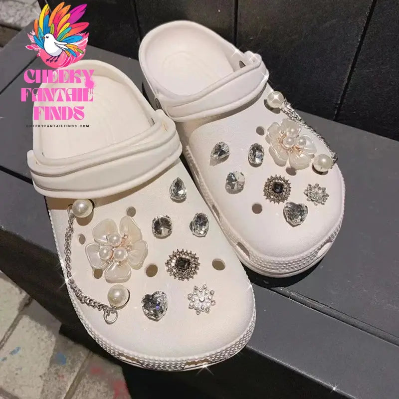 Shoe Charms DIY Garden Shoes Decoration Set Accessories Buckle for Hole Shoe Charm Accessories Kids Party Girls Gift Cheeky Fantail Finds