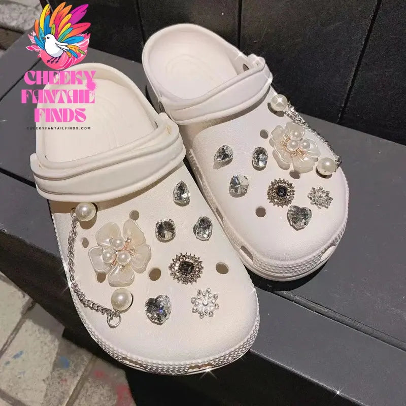 Shoe Charms DIY Garden Shoes Decoration Set Accessories Buckle for Hole Shoe Charm Accessories Kids Party Girls Gift Cheeky Fantail Finds