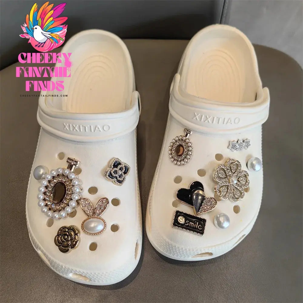 Shoe Charms for Crocs DIY Fashion Silver Bear Metal Shoe Buckle Decoration for Croc Shoe Charm Accessories Kids Party Girls Gift Cheeky Fantail Finds