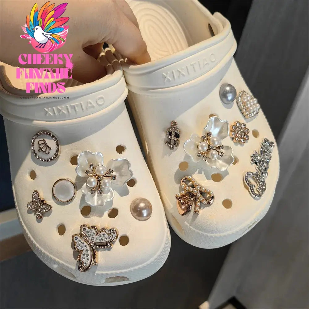 Shoe Charms for Crocs DIY Fashion Silver Bear Metal Shoe Buckle Decoration for Croc Shoe Charm Accessories Kids Party Girls Gift Cheeky Fantail Finds
