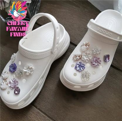Shoe Flower Dream Purple Flower Decoration Accessories Cheeky Fantail Finds