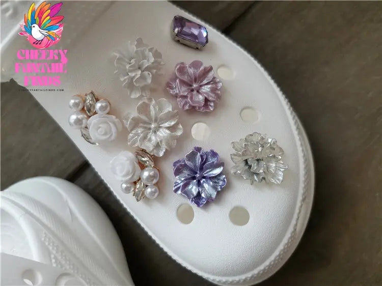 Shoe Flower Dream Purple Flower Decoration Accessories Cheeky Fantail Finds