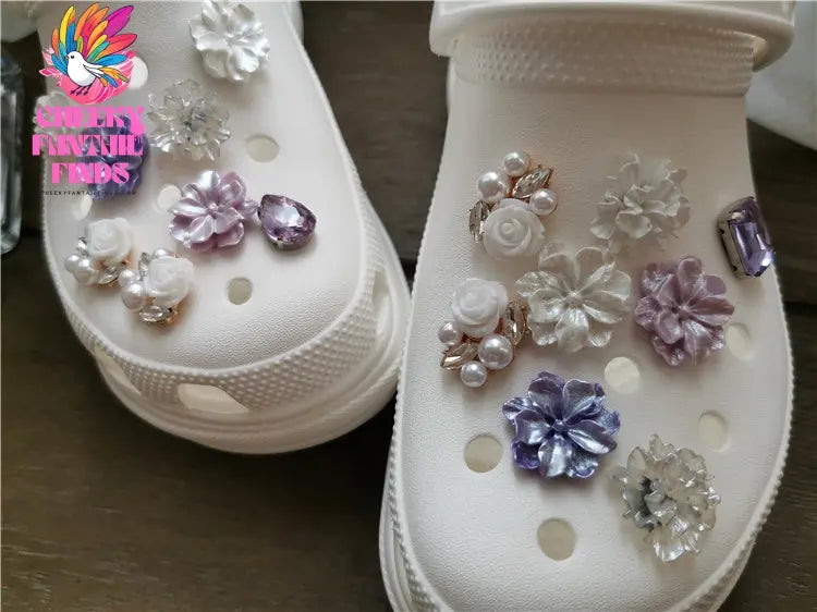 Shoe Flower Dream Purple Flower Decoration Accessories Cheeky Fantail Finds