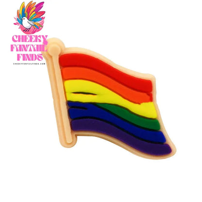 Shoes Accessories PVC Rainbow Flag Shoe Buckle Cute Cartoon Cheeky Fantail Finds