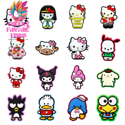 Shoes Charm for Shoe Charms Accessories Hello Kitty Decoration Sanrio Shoe Charms Pink Lot Kuromi Melody Girls Kids Women Pack Cheeky Fantail Finds