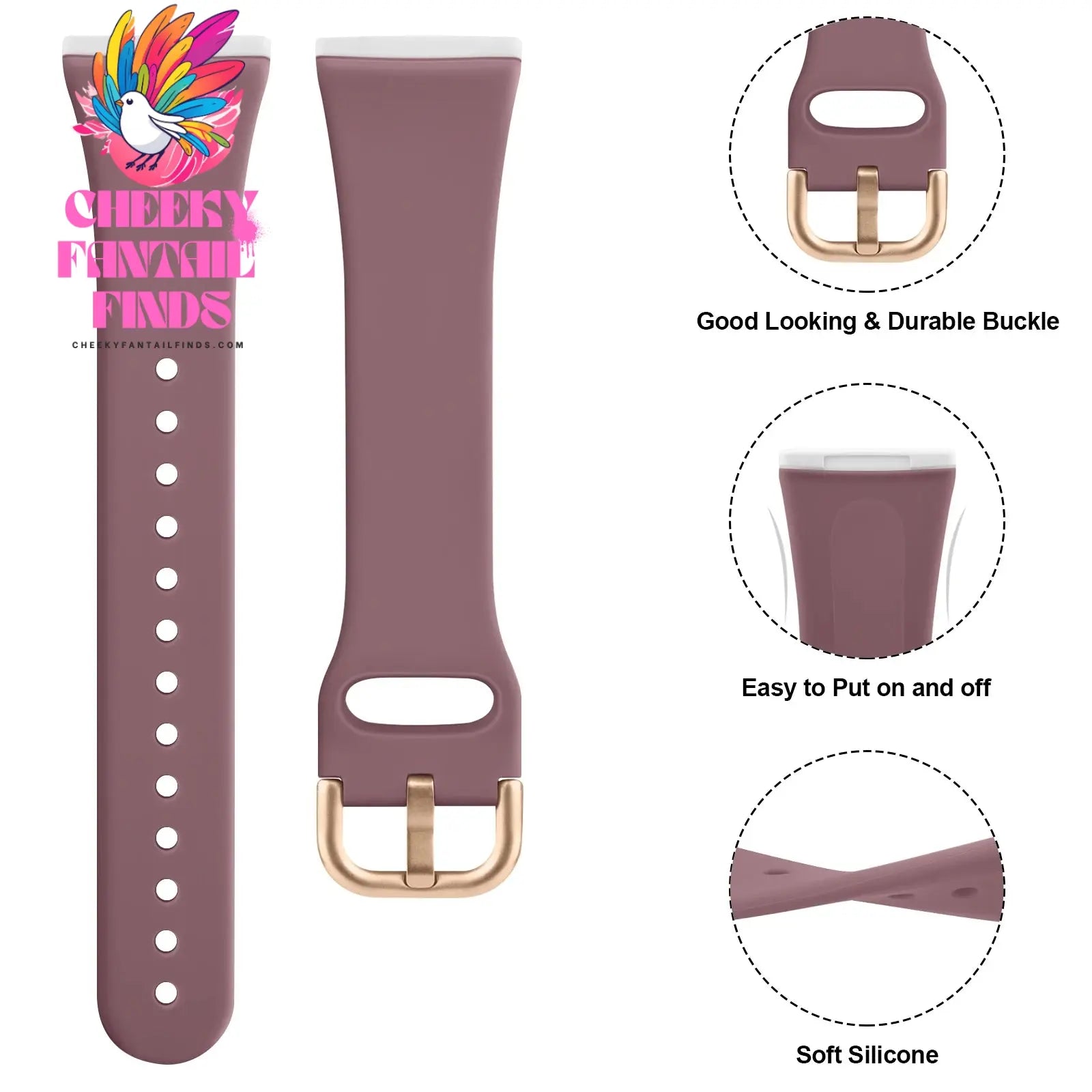 Silicone Silm Strap For Fitbit Versa 3/Versa 4 Band Bracelet For Fitbit Sense/Sense 2 Watchband Wristband Replacement Cheeky Fantail Finds