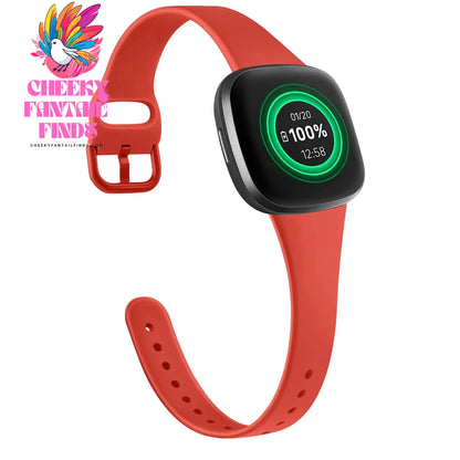 Silicone Silm Strap For Fitbit Versa 3/Versa 4 Band Bracelet For Fitbit Sense/Sense 2 Watchband Wristband Replacement Cheeky Fantail Finds