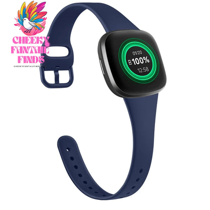 Silicone Silm Strap For Fitbit Versa 3/Versa 4 Band Bracelet For Fitbit Sense/Sense 2 Watchband Wristband Replacement Cheeky Fantail Finds