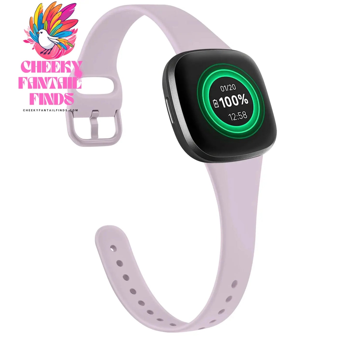 Silicone Silm Strap For Fitbit Versa 3/Versa 4 Band Bracelet For Fitbit Sense/Sense 2 Watchband Wristband Replacement Cheeky Fantail Finds