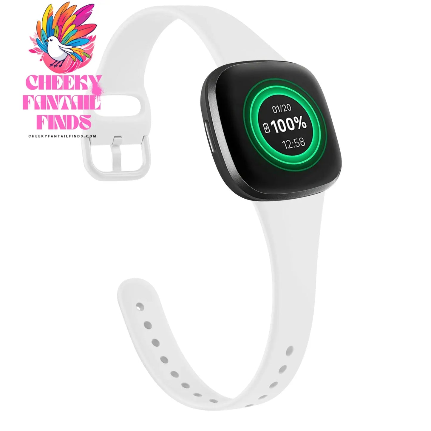 Silicone Silm Strap For Fitbit Versa 3/Versa 4 Band Bracelet For Fitbit Sense/Sense 2 Watchband Wristband Replacement Cheeky Fantail Finds