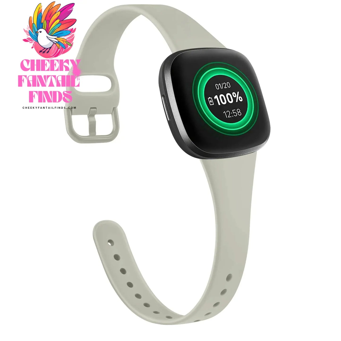 Silicone Silm Strap For Fitbit Versa 3/Versa 4 Band Bracelet For Fitbit Sense/Sense 2 Watchband Wristband Replacement Cheeky Fantail Finds