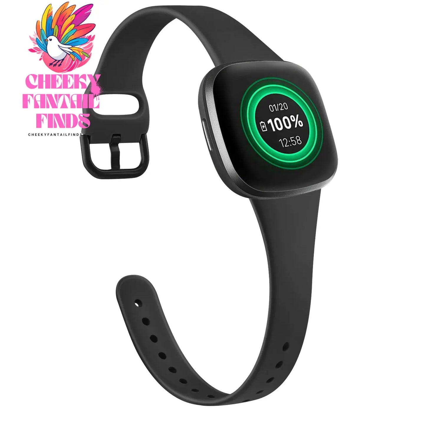 Silicone Silm Strap For Fitbit Versa 3/Versa 4 Band Bracelet For Fitbit Sense/Sense 2 Watchband Wristband Replacement Cheeky Fantail Finds