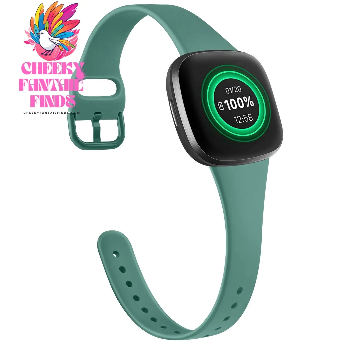 Silicone Silm Strap For Fitbit Versa 3/Versa 4 Band Bracelet For Fitbit Sense/Sense 2 Watchband Wristband Replacement Cheeky Fantail Finds