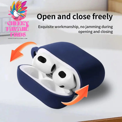Silicone Soft Earphone Case Cover Shockproof Protector Cover with Carabiner Protective Shell Skin Box for Apple Airpods 4 (2024) Cheeky Fantail Finds